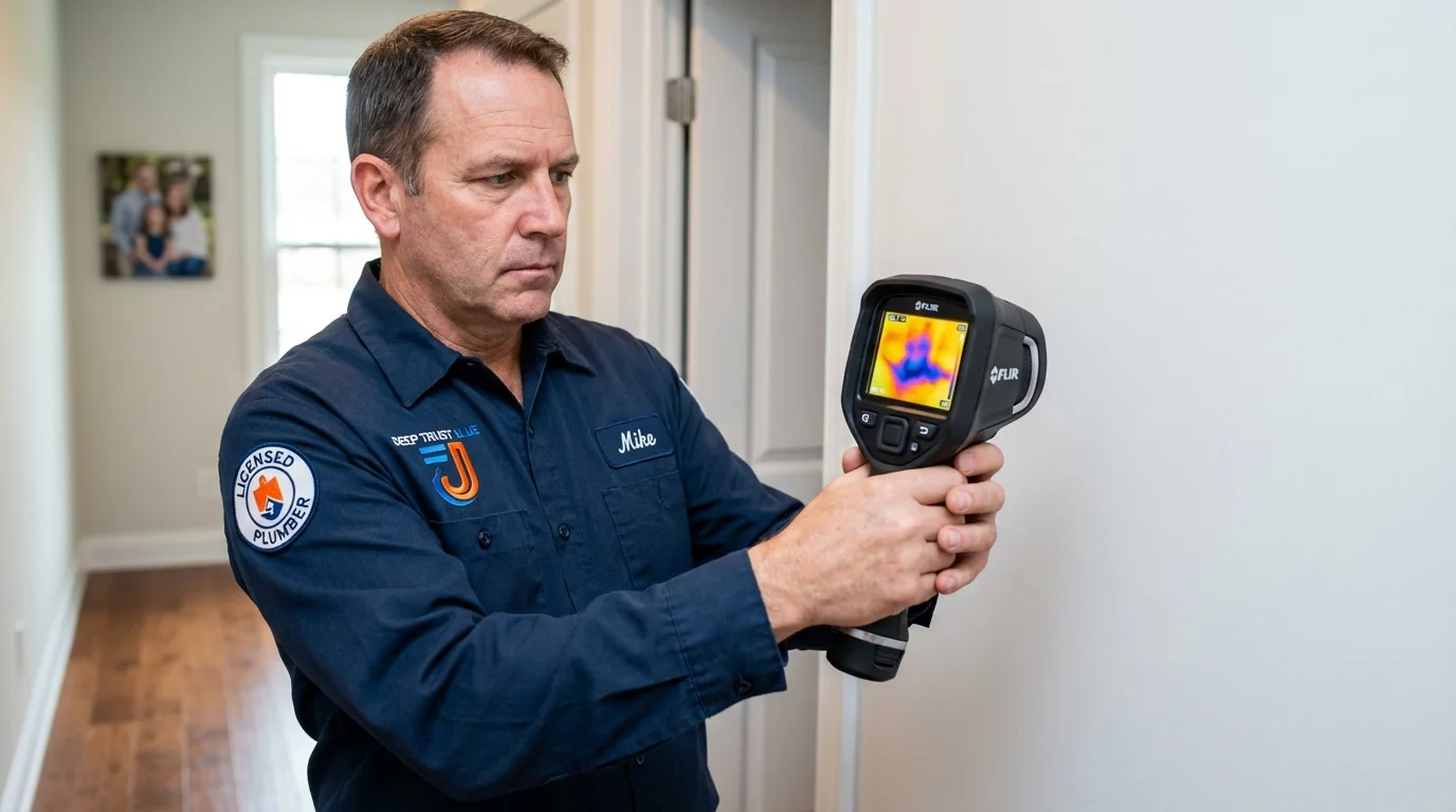 Thermal imaging leak detection by Johns Plumbing LLC in Granbury